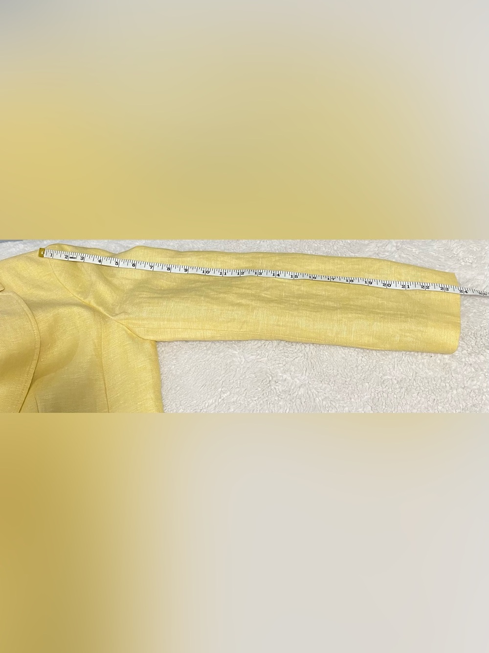 Talbots Yellow Linen Single-Button Blazer - Picture 14 of 16
